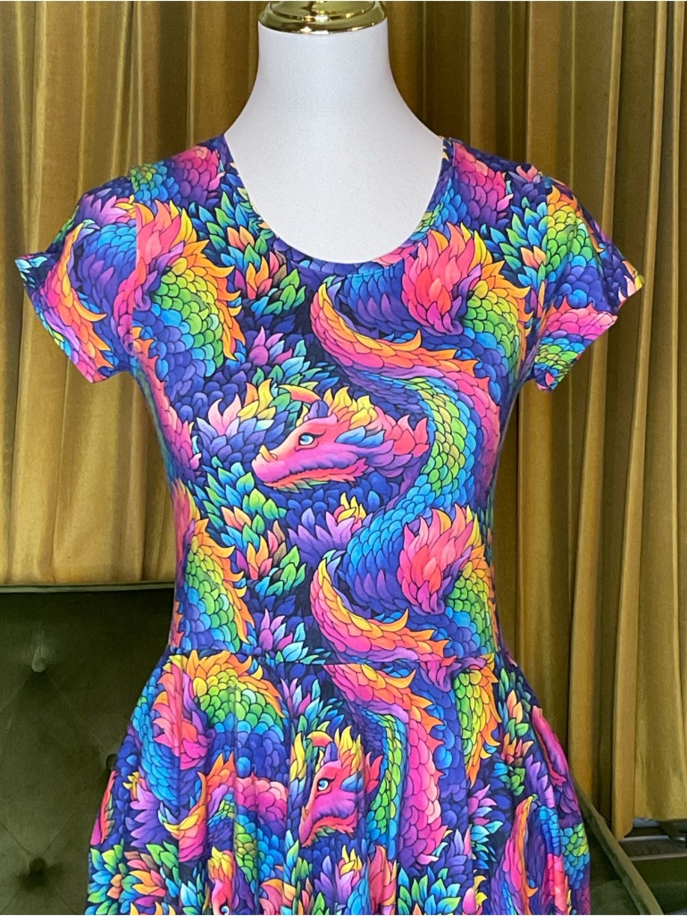 Princess Awesome Rainbow Scales Dragons Super Twirler Dress 0/2